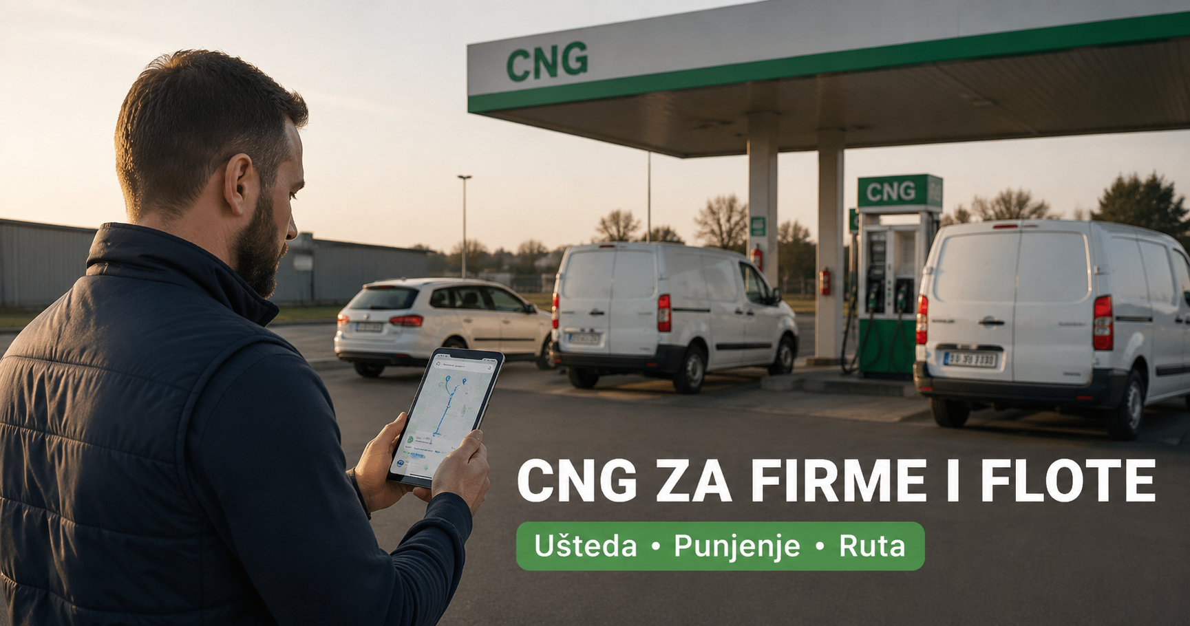 CNG za firme i flote usteda, organizacija punjenja i planiranje rute