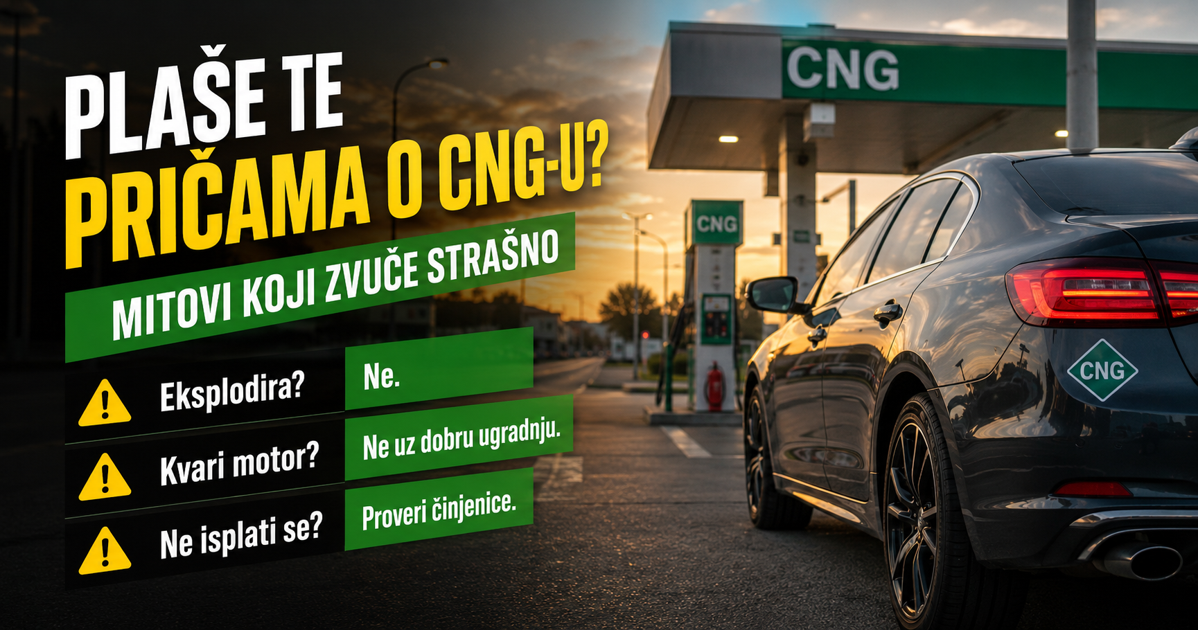 Mitovi o metanu CNG eksplodira, kvari motor, ne vredi šta je istina